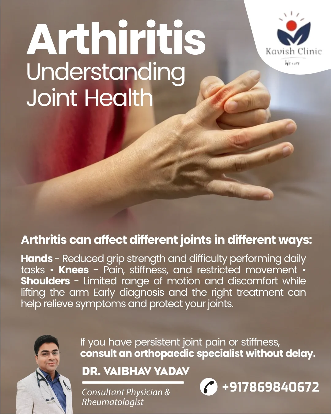 Arthritis Treatment in Indore: Understanding Pain in Your Hands, Knees, and Shoulders
